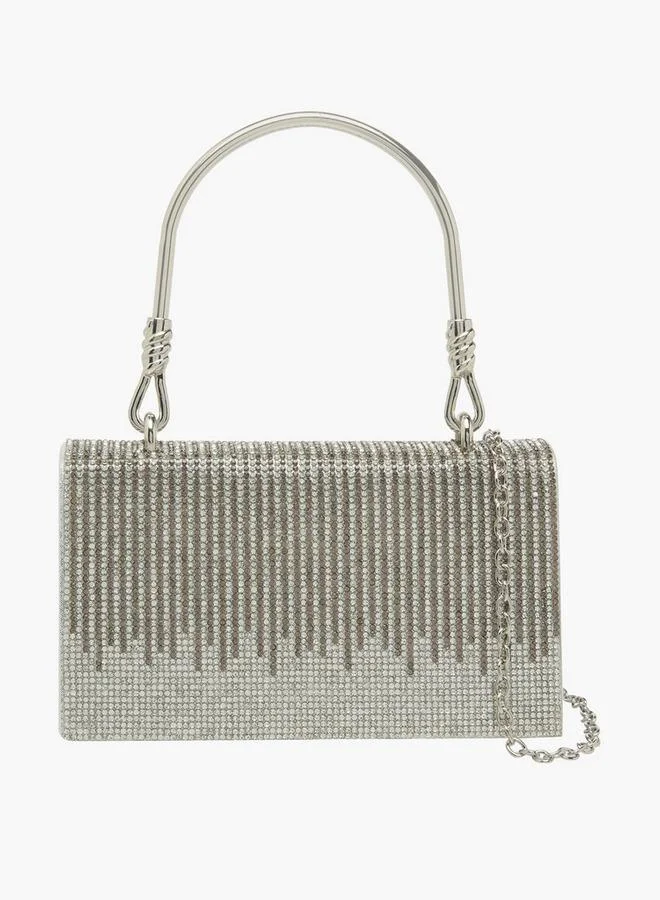 Flora Bella By Shoexpress Rhinestone Embellished Clutch With Button Closure Ramadan Collections